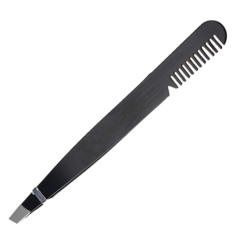 Slant Tip Tweezers With Comb